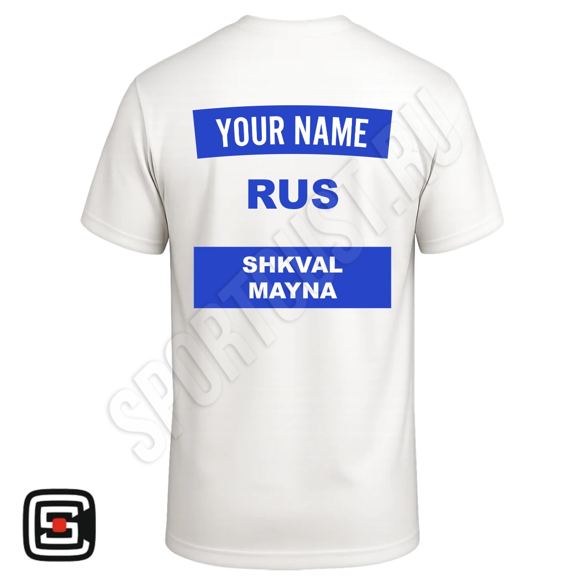 Футболка с 2 принтами дзюдо КД «Шквал» (Майна) 001wb