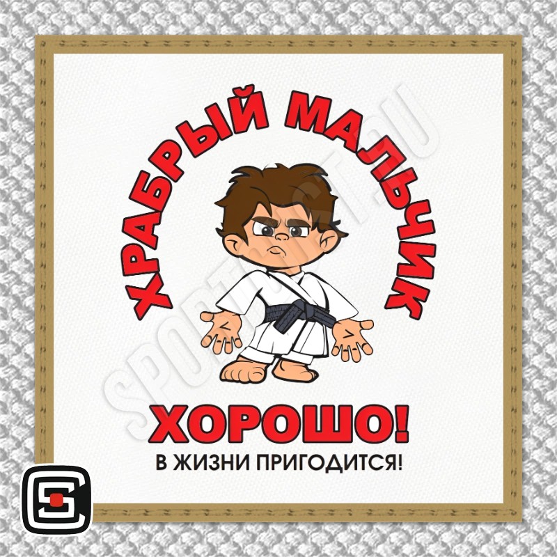 Нашивка на грудь дзюдо «Храбрый мальчик» (Лобня) 001wg