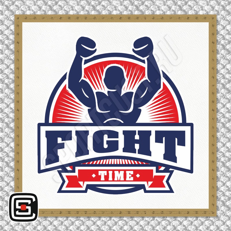 Нашивка на грудь дзюдо «Fight Time» (Тюмень) 001wg